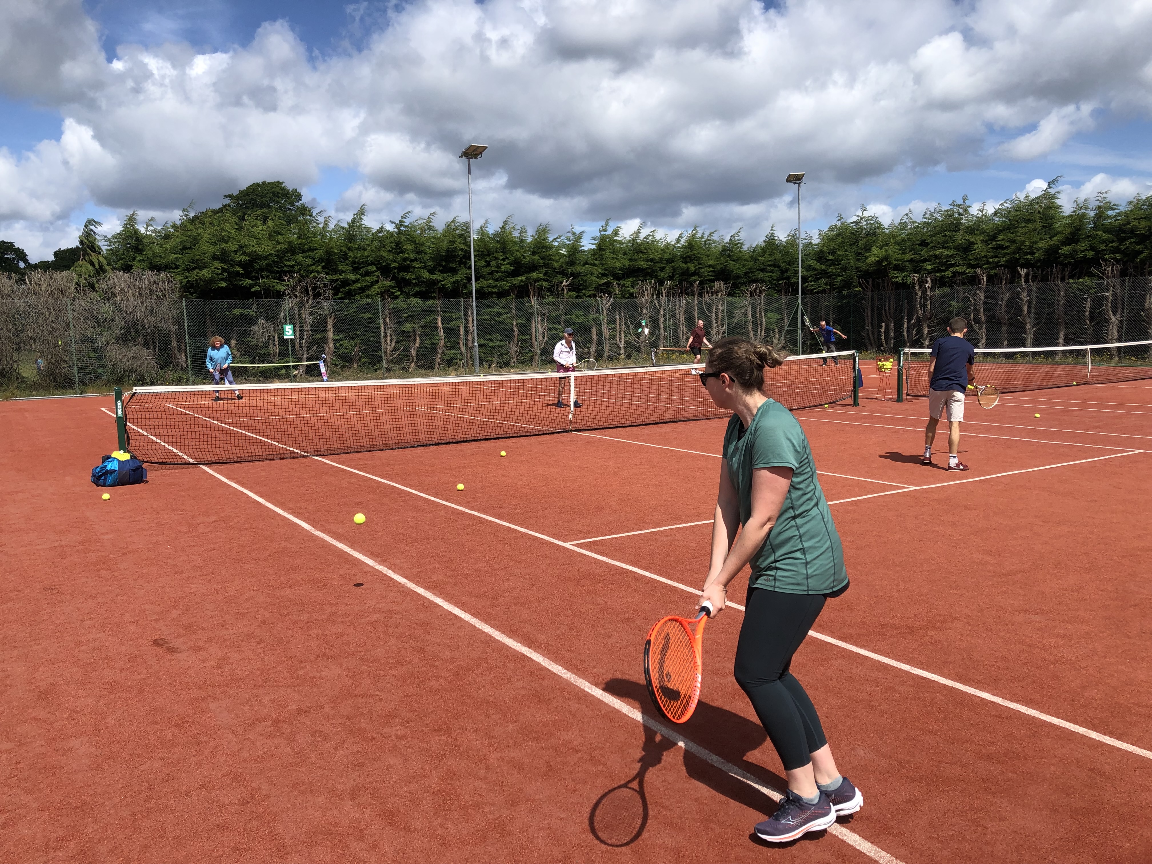 Players playing tennis